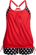 Plus Size Tankini Swimsuit Two Piece - Tummy Control Blouson Women's
