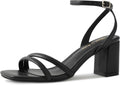 Shoe'N Tale Strappy Heels Square Toe Chunky Block Heels (Style TCT9)
