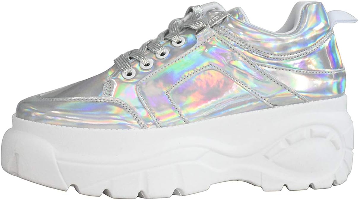 Chunky Platform Dad Sneakers for Women in Colorblock Design