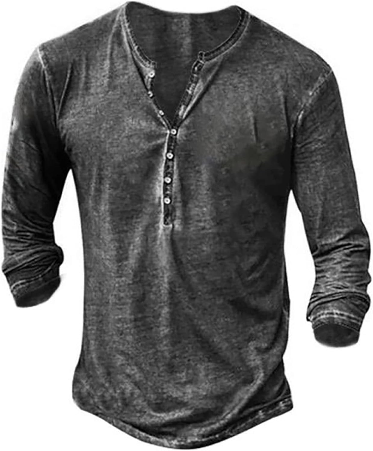 Mens Distressed Henley Shirts for Casual and Business Wear