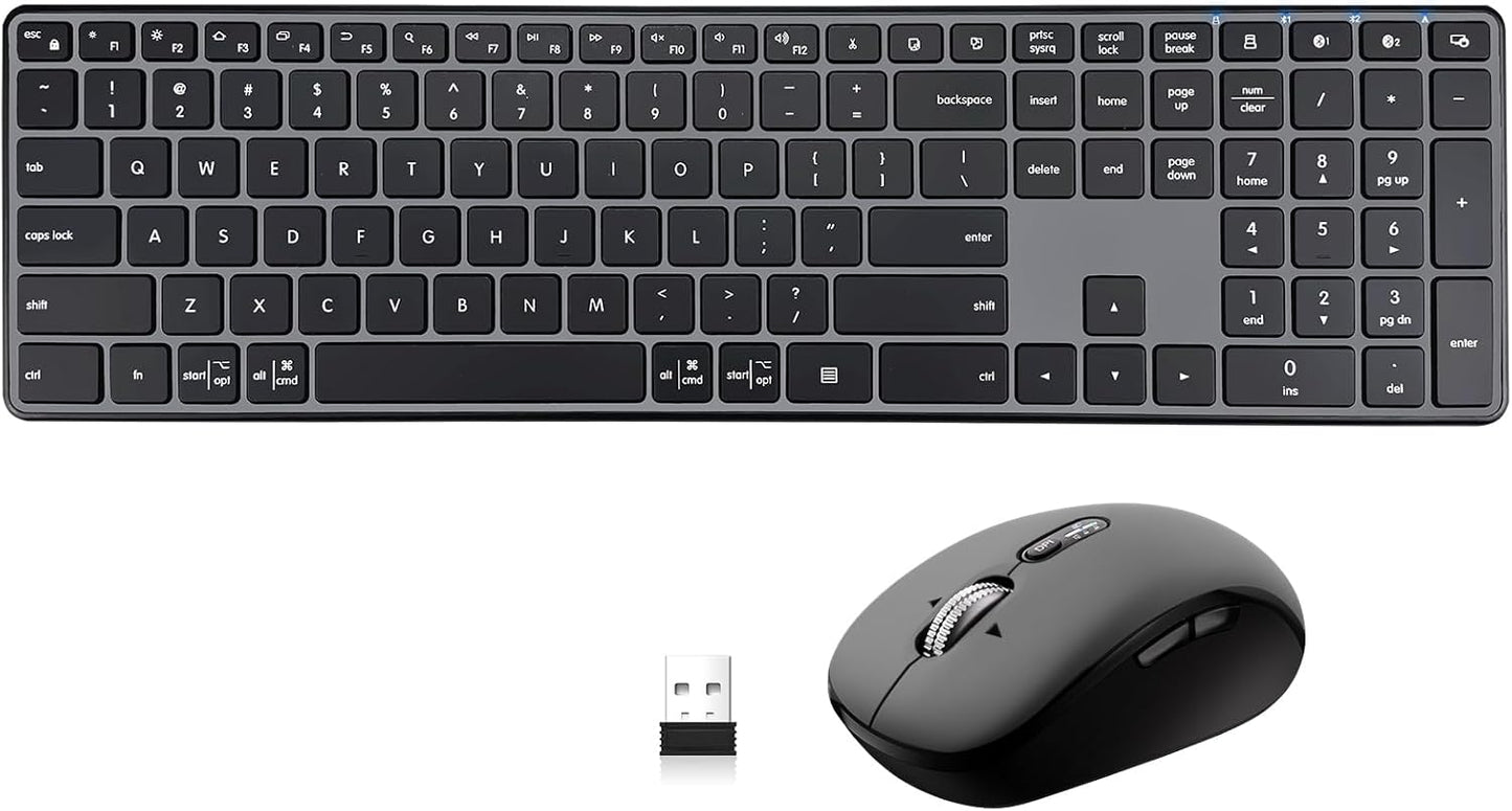 M9250 Wireless Keyboard Mouse Combo for Quiet Ergonomic Use