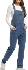 Womens Denim Overalls Jean Bib Loose Fit Casual Overalls - Versatile