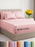 Extra Deep Cal King Sheet Set Baby Pink - 6 Piece Cooling Set