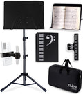 GLEAM Sheet Music Stand Full Metal 5-in-1 - Portable, Adjustable