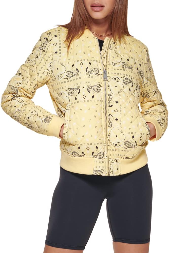 Levi's Women's Diamond Quilted Bomber Jacket with Pockets