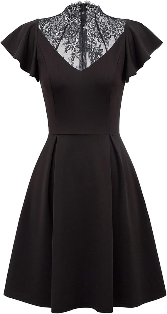 Scarlet Darkness Women's Black Goth Dresses for Vintage Parties