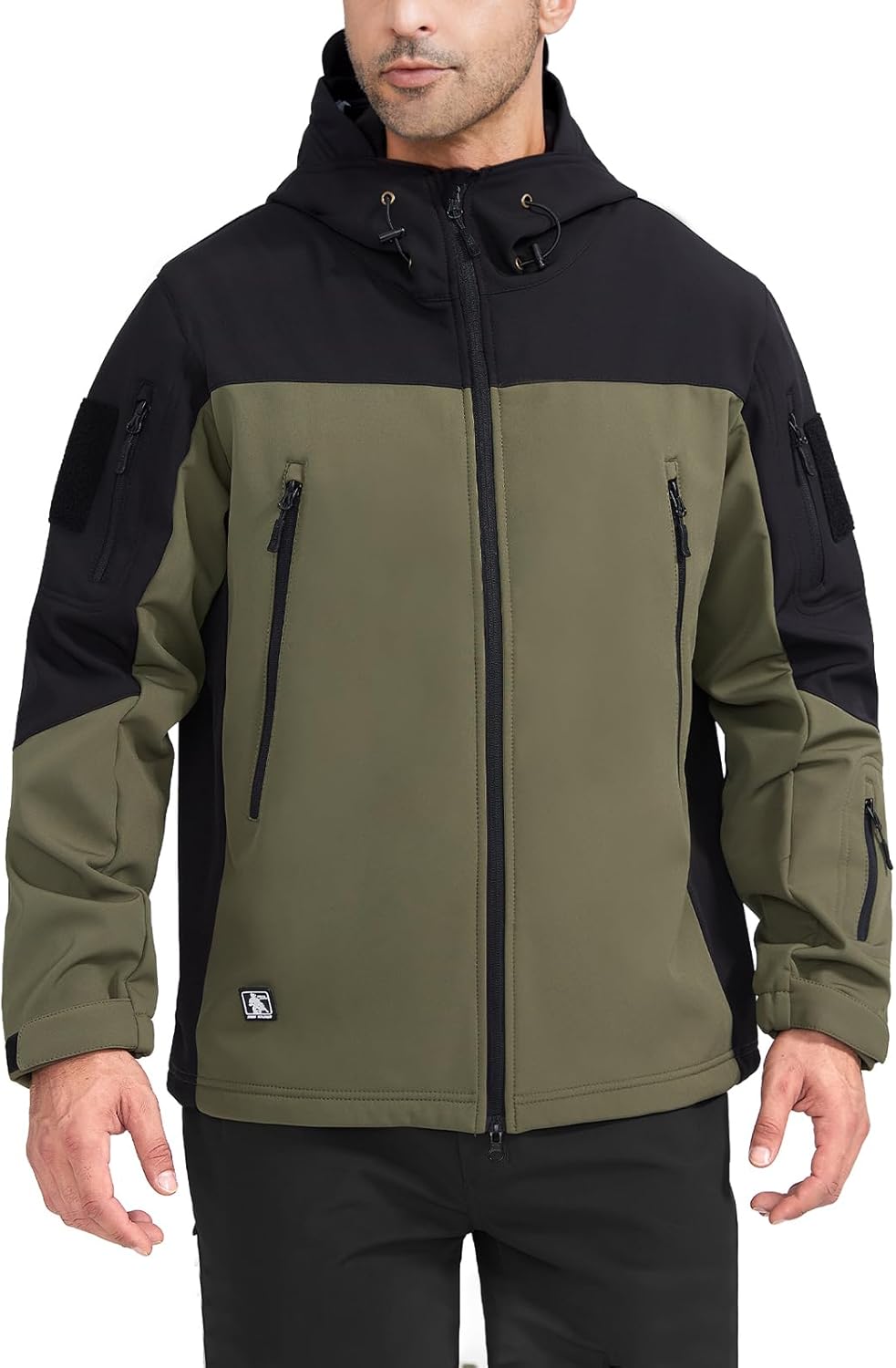 FREE SOLDIER Men's Outdoor Waterproof Tactical Jacket for All Weather