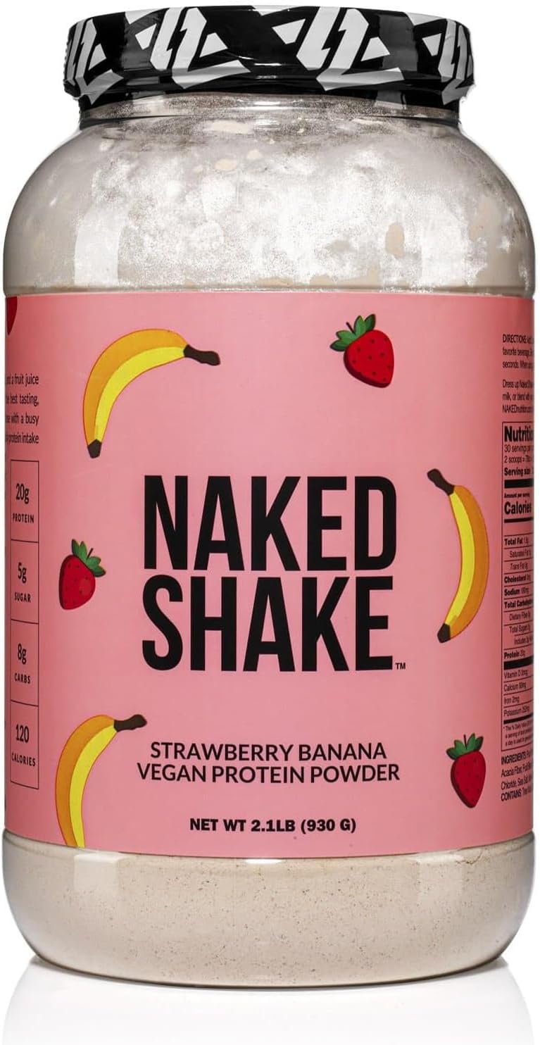 NAKED Shake Vegan Protein Powder - Strawberry Banana Flavor