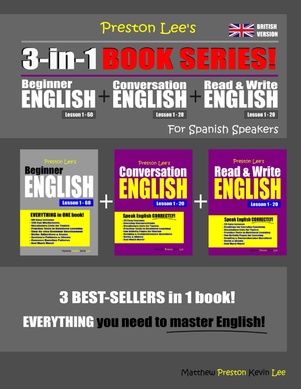 Preston Lees 3-in-1 Book Series for Beginner English Learners