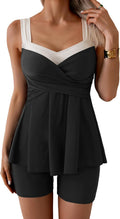 B2prity Tankini Swimsuit Two Piece Modest Floral Skirt Top - Tummy