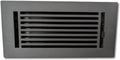 4 x 10 Cast Aluminum Linear Vent Cover with Damper - Carbon Gray