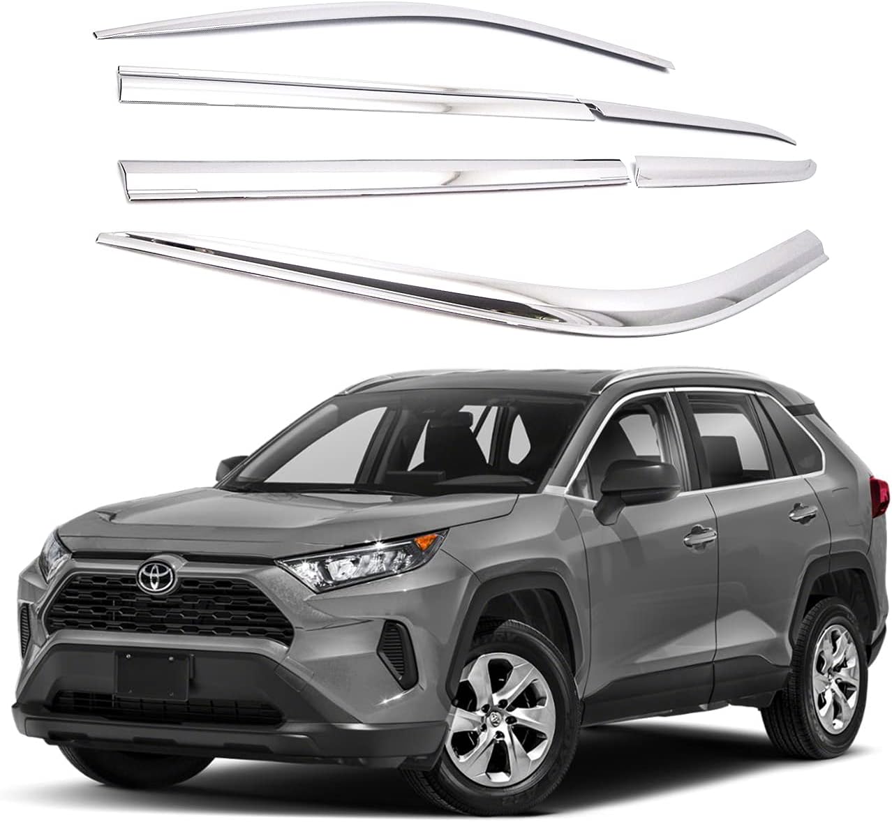 AUTOCLOVER Tape-On Rain Guards for Toyota Rav4 2019-2025