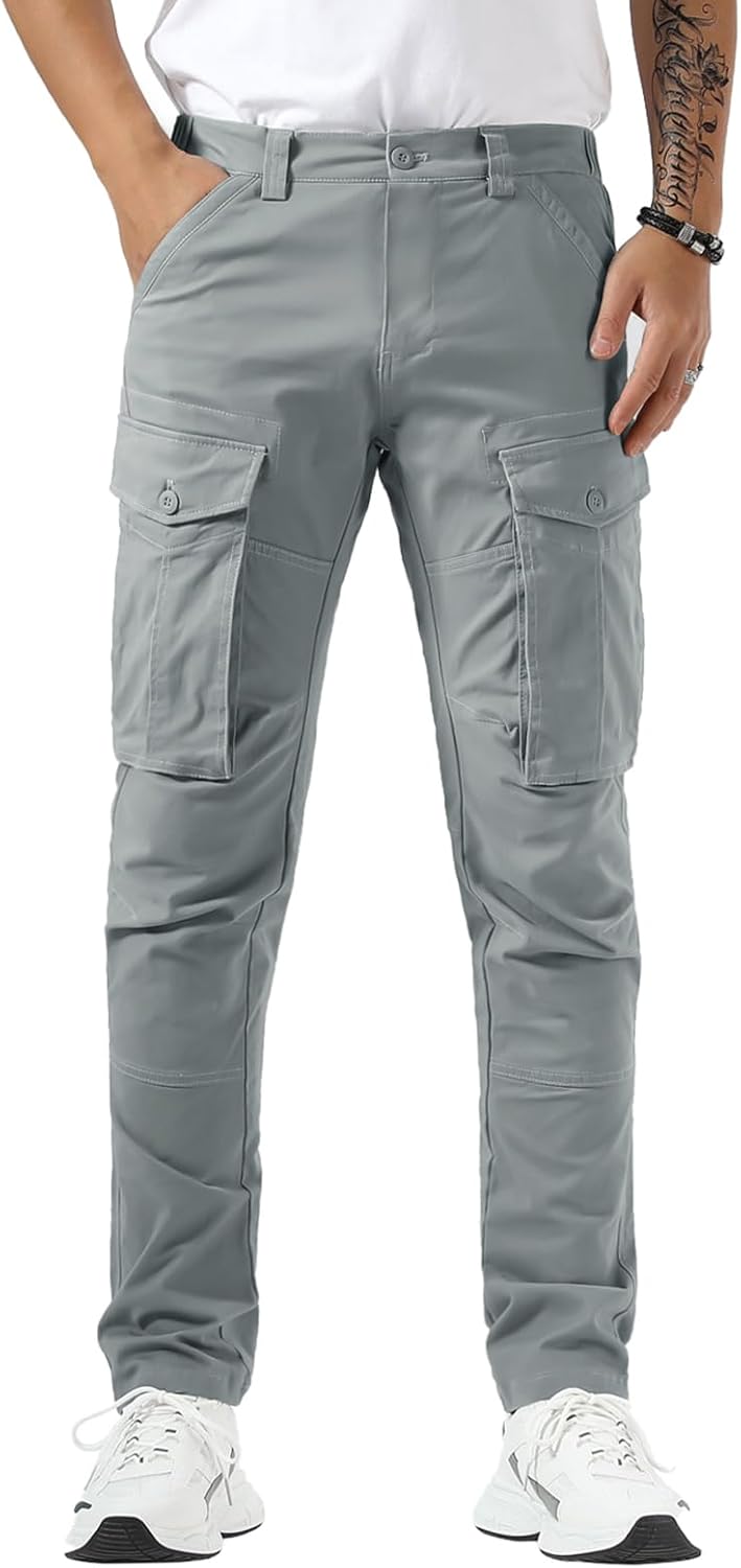 Pacific Blue Cargo Pants for Men with Articulated Knees Fit
