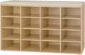 DINZI LVJ Shoe Storage Bench with Cushion - 16-Cubby Entryway