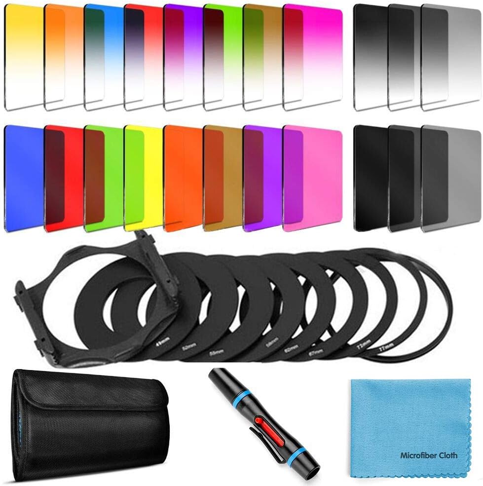 24 PCS Square Filter Kit for Cokin P Series with Accessories
