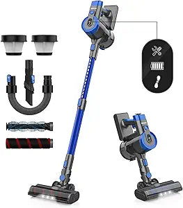 Cordless Vacuum Cleaner with 27KPa Suction and Ultra-Light Design