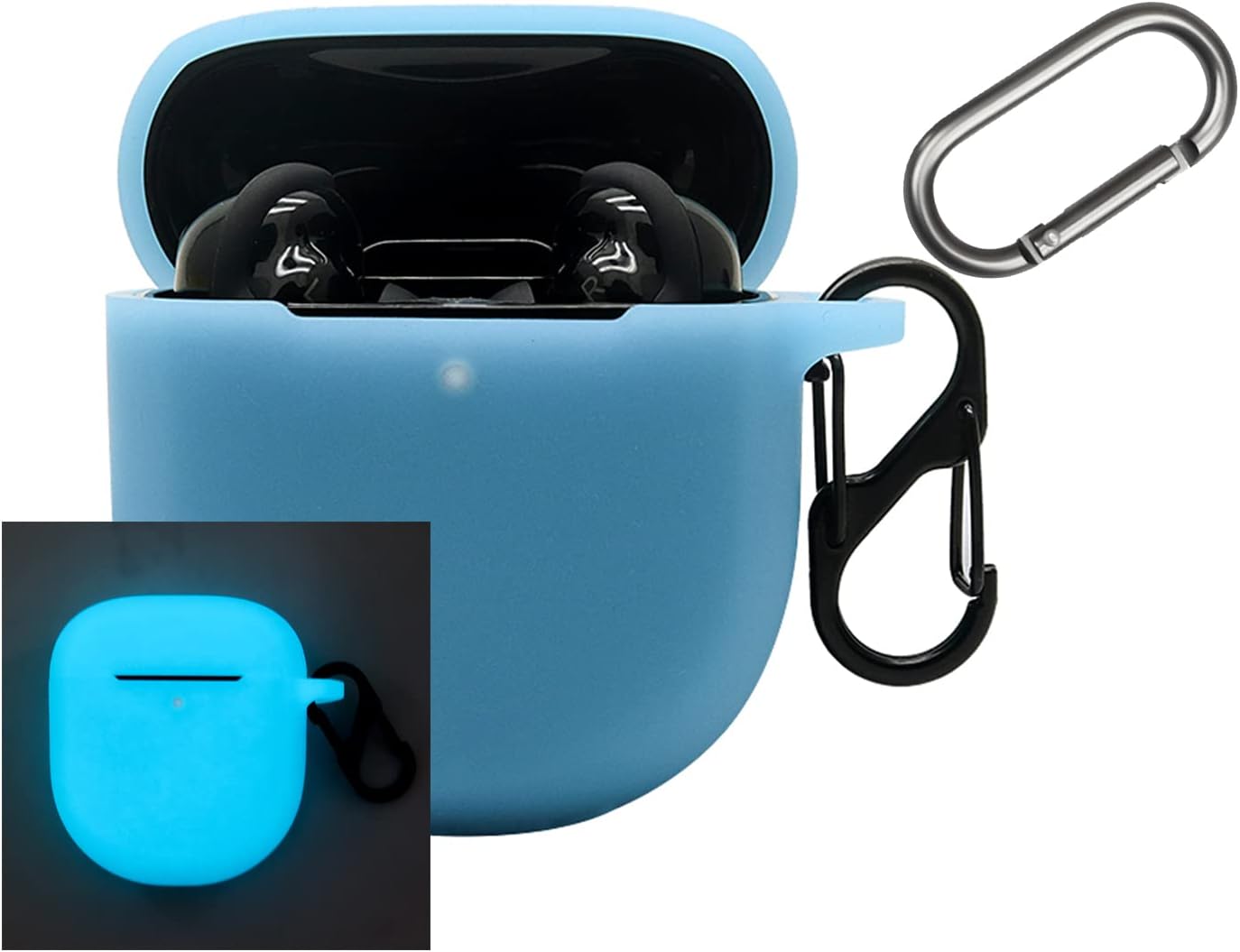 Glow Case for Bose Earbuds II, Fluorescent Silicone Cover