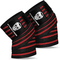 Knee Wraps (Pair) With Strap for Squats and Weightlifting - Flexible