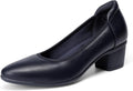 Women's Low Chunky Block Heel Dress Shoes - Comfortable Office Pumps 1