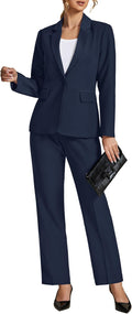 LookbookStore Pant Suits for Women Dressy Blazer and Pants Set