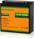 12V 20Ah LiFePO4 Lithium Battery - Long Life, Lightweight