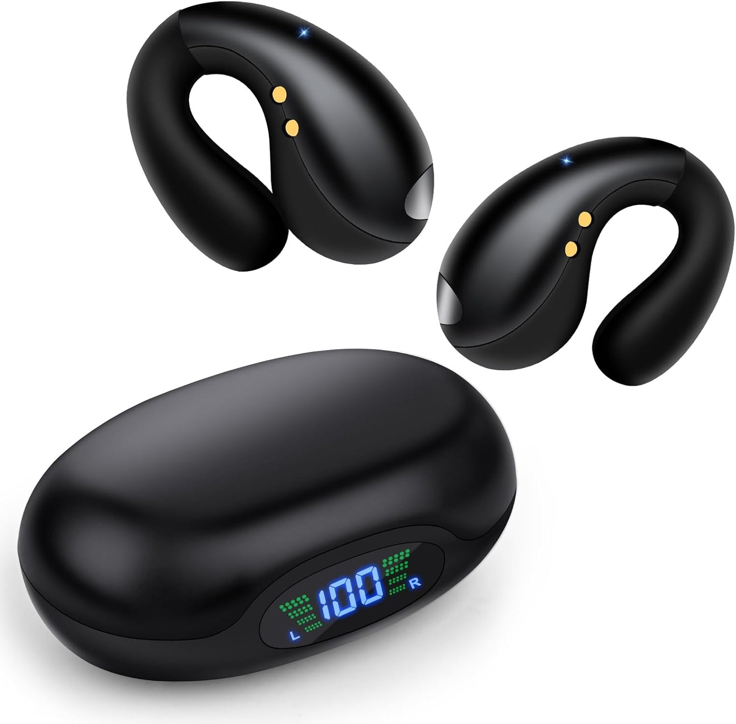 Wireless Open-Ear Earbuds: Long Playtime, Secure Fit