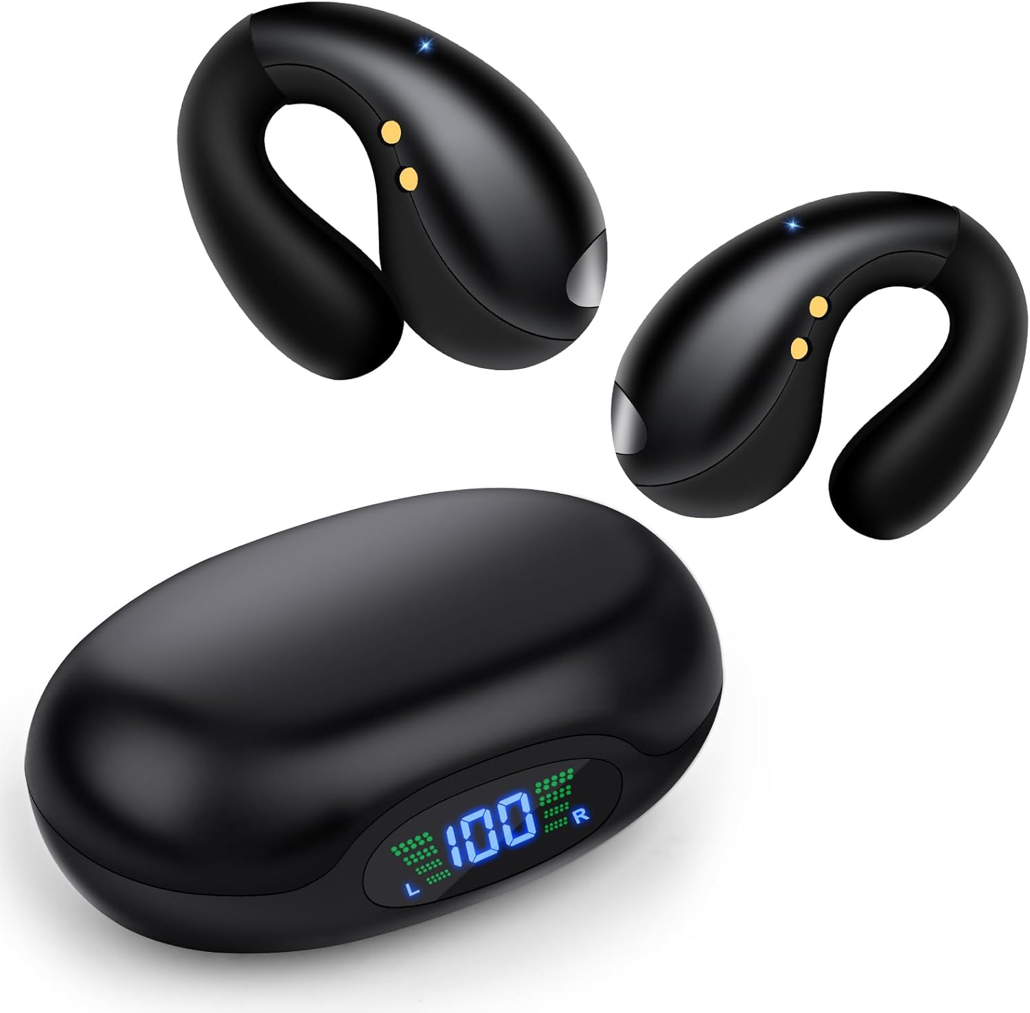 Wireless Open-Ear Earbuds: Long Playtime, Secure Fit