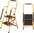 Winado 2 Step Ladder with Handrails - Stable Folding Step Stool