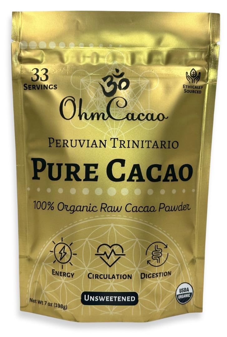 Ohm Raw Cacao Powder Organic Pure Unsweetened for Baking