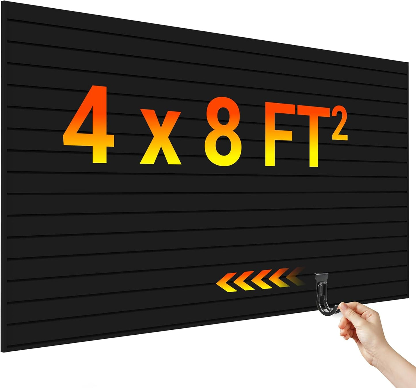 Ezlaino Slat Wall 4FT x 8FT Panel for Garage and Home Storage