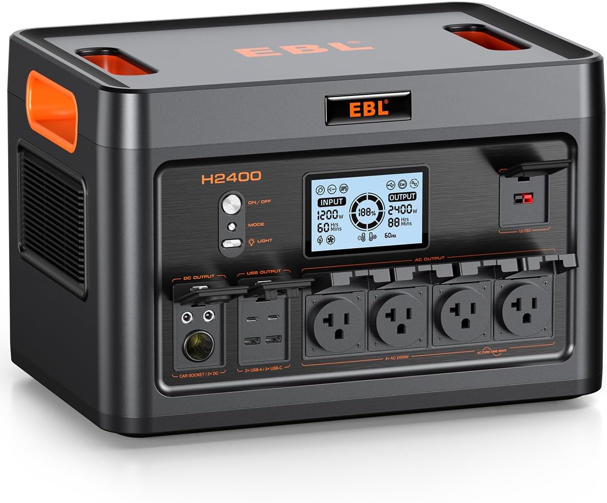 EBL 2400W Portable Power Station: Fast Charging, Endless Power!