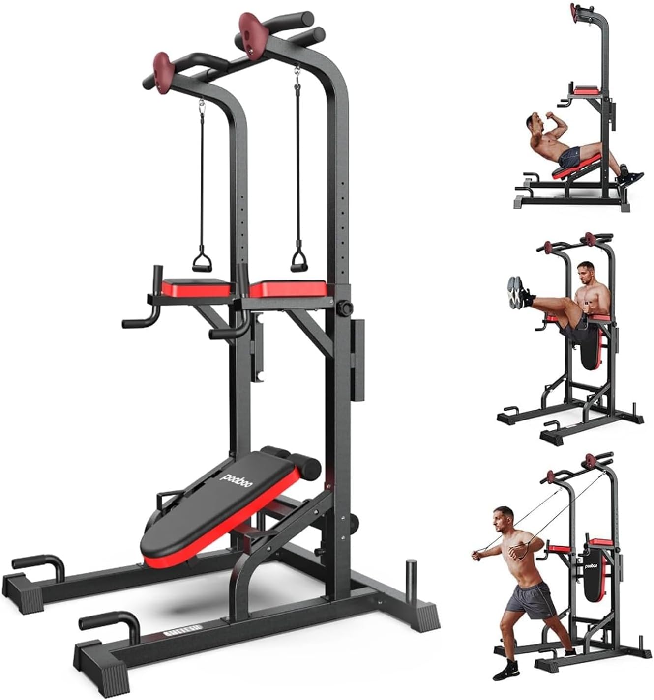 Power Tower Dip Station for Home Gym Fitness Strength Training