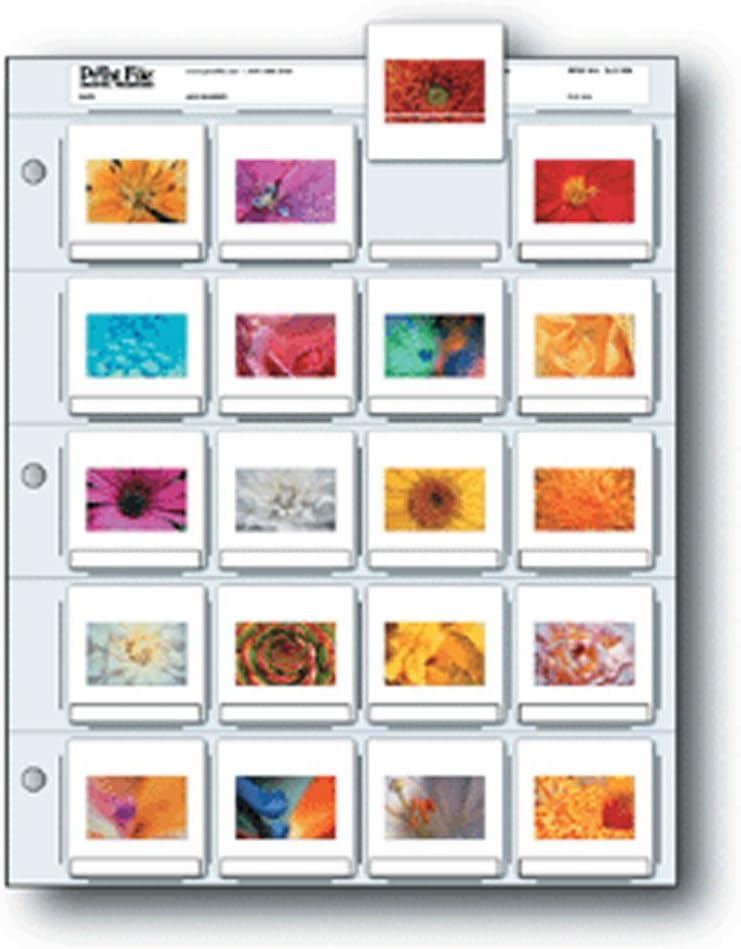 Printfile Top Load Slide Holders for 35mm Slides - 100 Pack