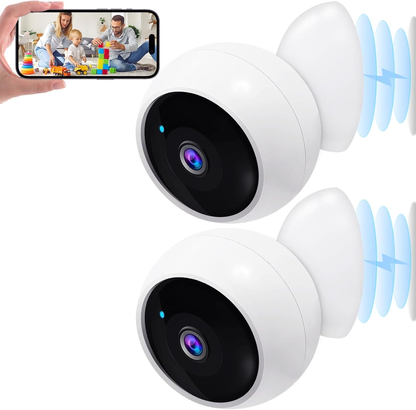 AMTIFO Wireless Security Cameras: Install-Free 2K Smart AI Detection