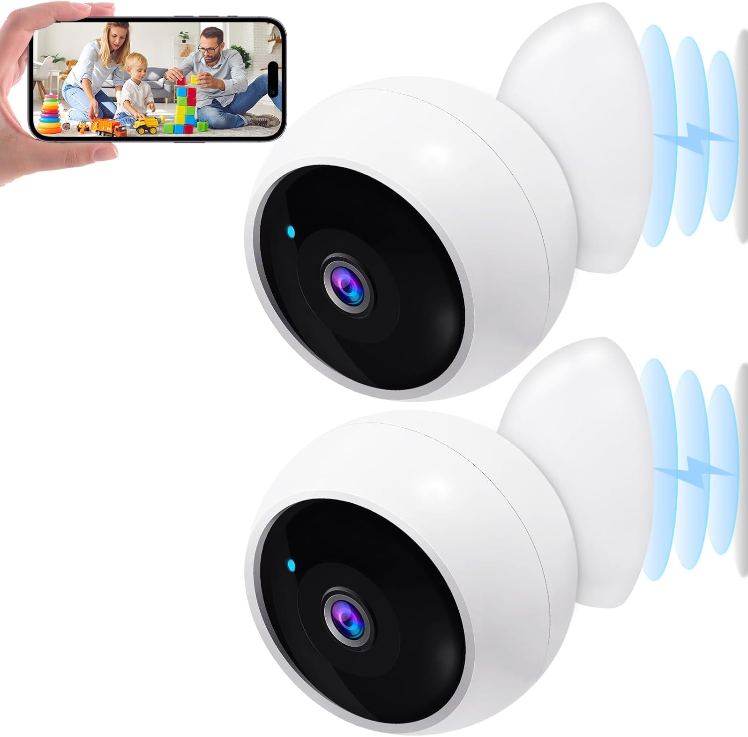AMTIFO Wireless Security Cameras: Install-Free 2K Smart AI Detection