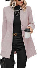 Stylish Herringbone Wool Coat Blazer for Women's Business Attire
