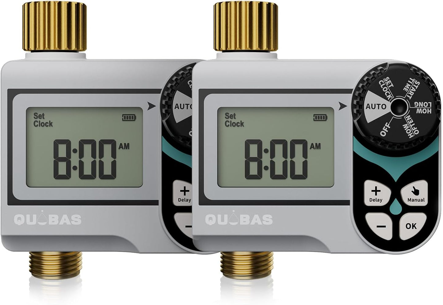 QUOBAS Low Pressure Water Timer for Garden Hose - 2 Pack
