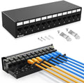 12Port CAT6 Keystone Patch Panel 1U - Neat Shielded Management