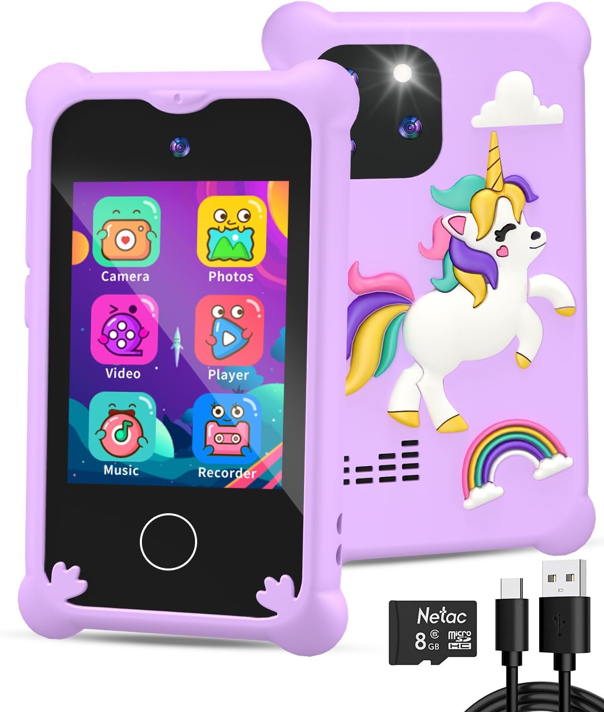 Interactive Toddler Smartphone Toy, No Calls No Internet, Purple, Ages 3-8