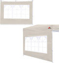 SCOCANOPY SideWall with Window for 10x10 Canopy Frame - 2 Pack Beige