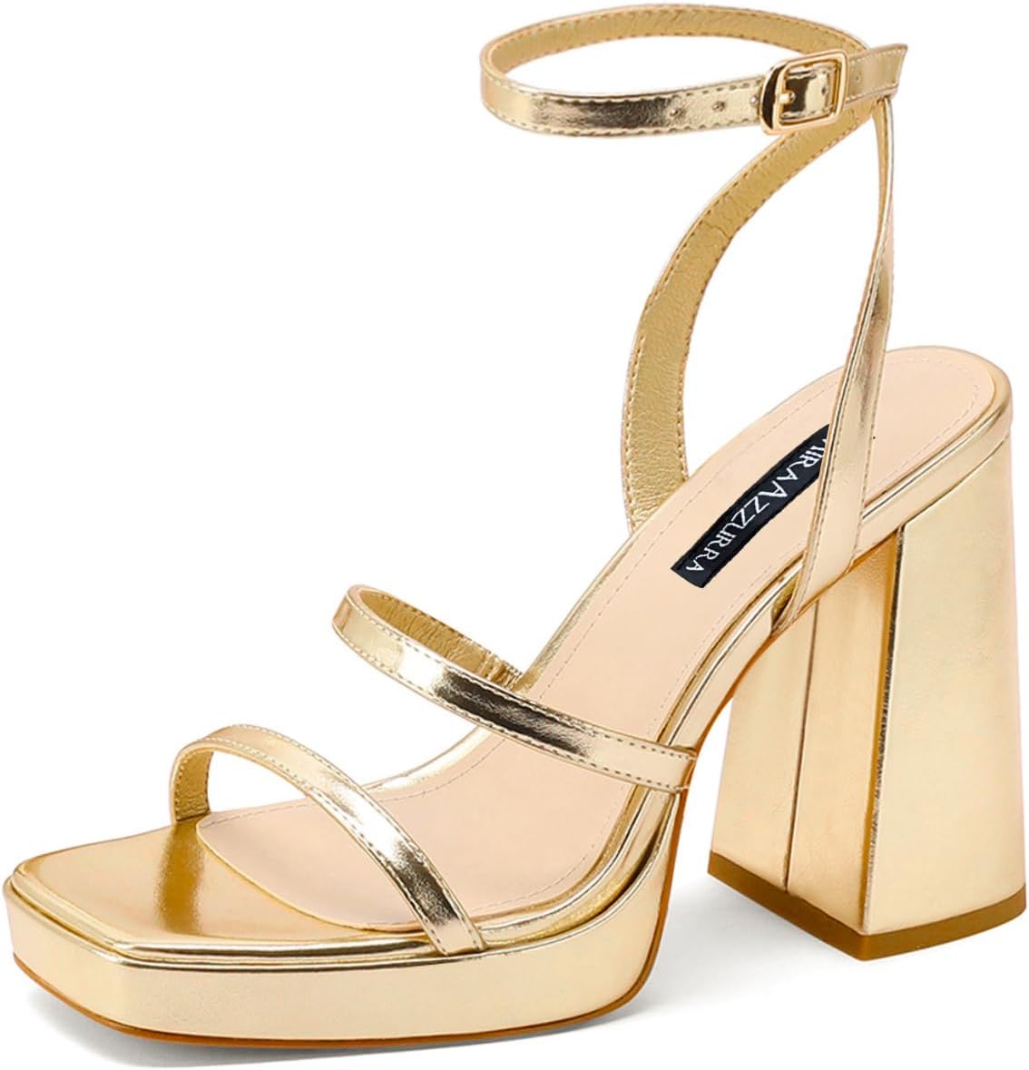 MIRAAZZURRA Platform Strappy Heel Sandals for Women Events