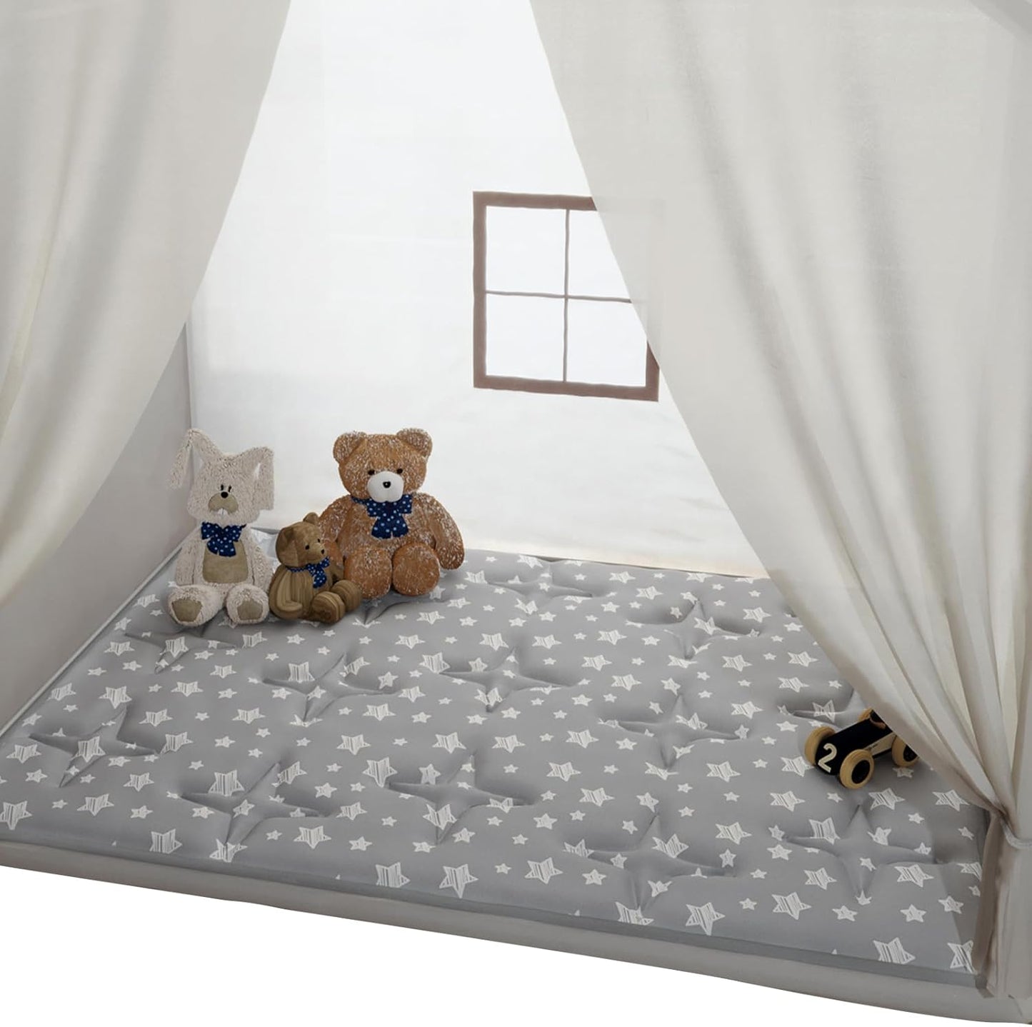 Rectangle Kids Play Mat for Indoor & Outdoor Fun with Stars