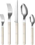 Khen Cutlery Set of 20 Stainless Steel Flatware - Modern, Durable