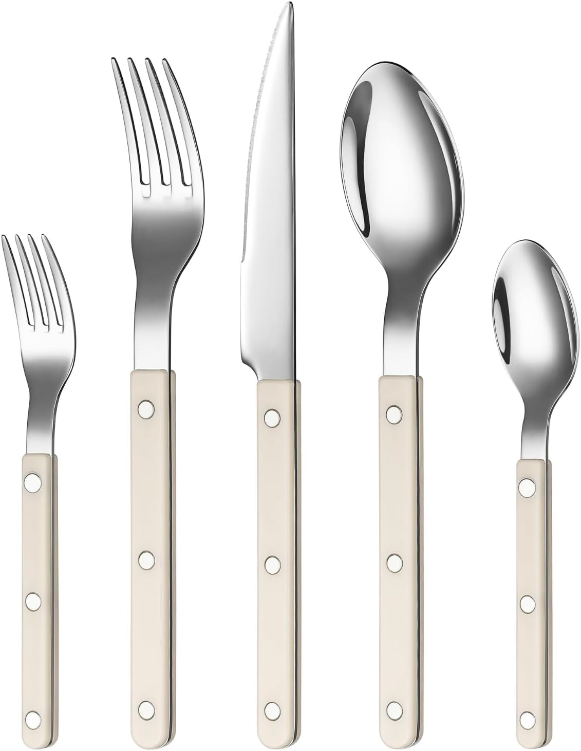 Khen Cutlery Set of 20 - Modern Stainless Steel Flatware