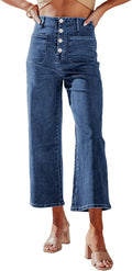 Wide Leg Jeans for Women High Waisted Zimbaplatinum - Stretchy Loose