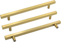 Brushed Brass Cabinet Hardware Drawer Handles - 8in Hole Centers