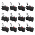 Micro Limit Switch 12 Pcs SPDT Roller Lever - Reliable Snap Action
