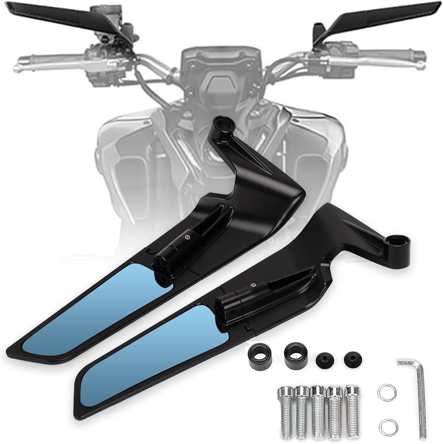 XINGWU Motorcycle Mirrors Anti-glare Adjustable Rotating Design