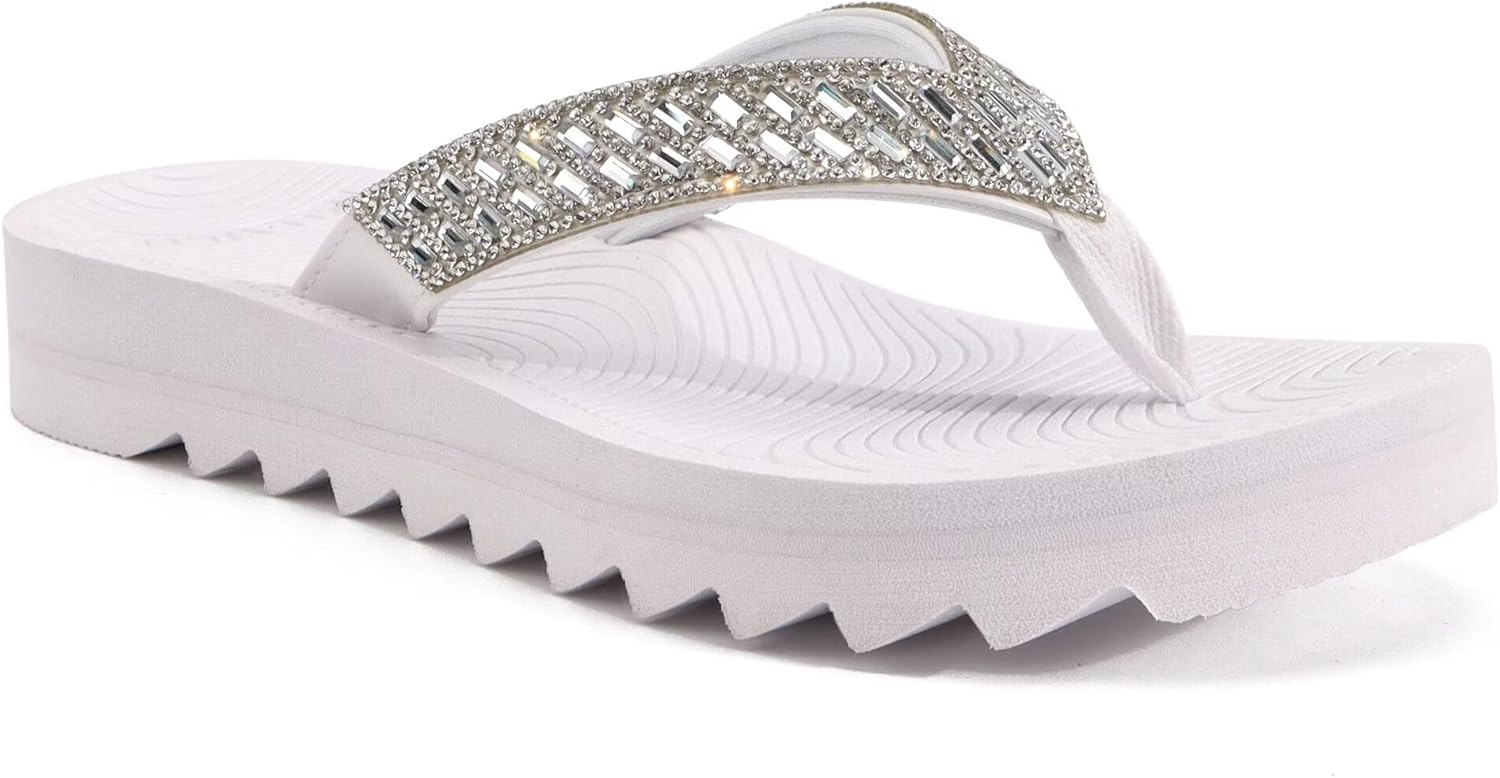 KuaiLu Womens Orthotic Flip Flops with Arch Support for Summer
