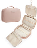 Travel Toiletry Bag for Women with Hanging Hook - Pink